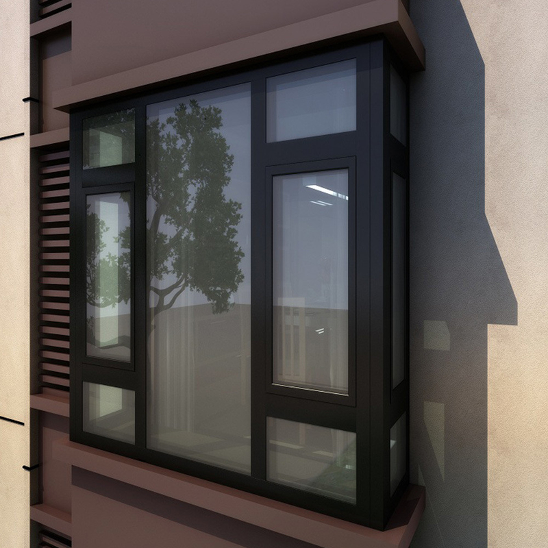 Нержавеющая сталь Screen Netting Tempered Glass In Swing Casement Окна с восьмисторонним уплотнением