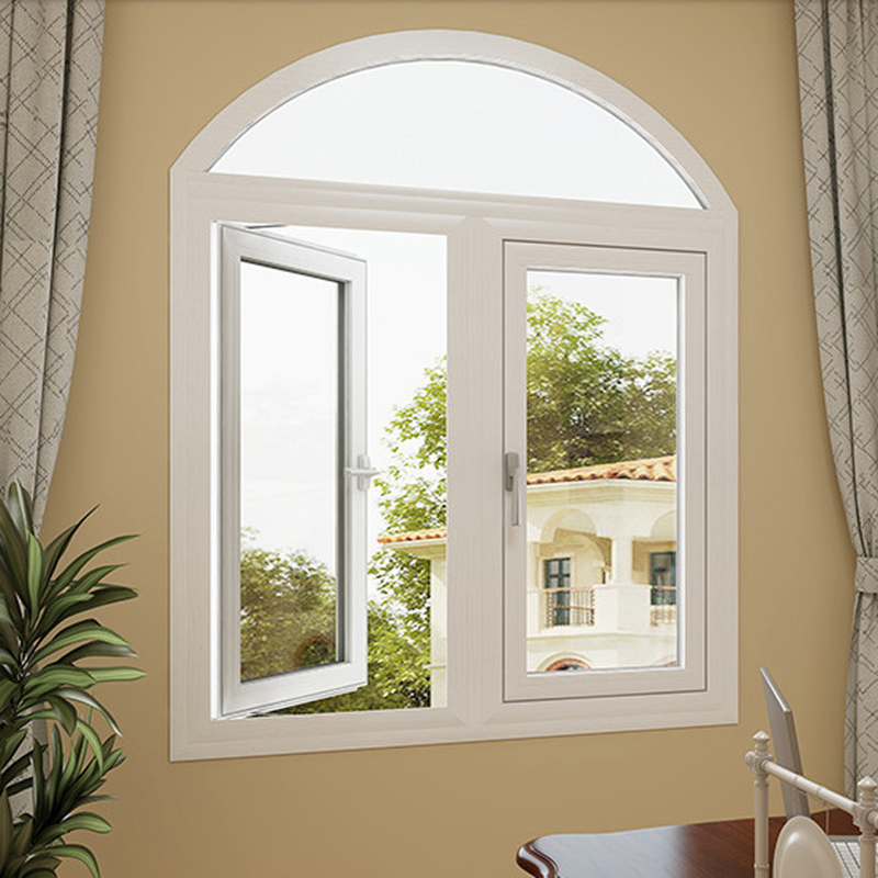 Custom Design Louver Curtain Type French Aluminum Window с аркой двери и окна