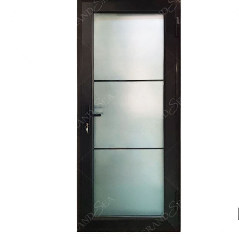 Способ открытия толчком и вытягиванием SKATE Standard Slim Luxury Black Color Villa House Алюминиевые стеклянные двери