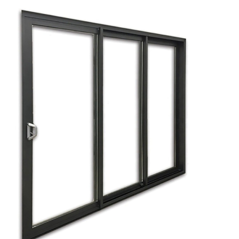 Способ открытия с подтягиванием и прокрутками SKATE Black End Aluminium Double Sliding Door for Household