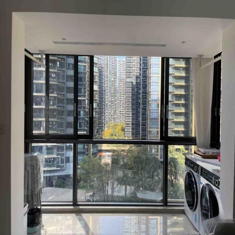 Новый дизайн моды алюминиевое раздвижное окно с двойным остеклением и стеклом с низким коэффициентом излучения для небольших помещений