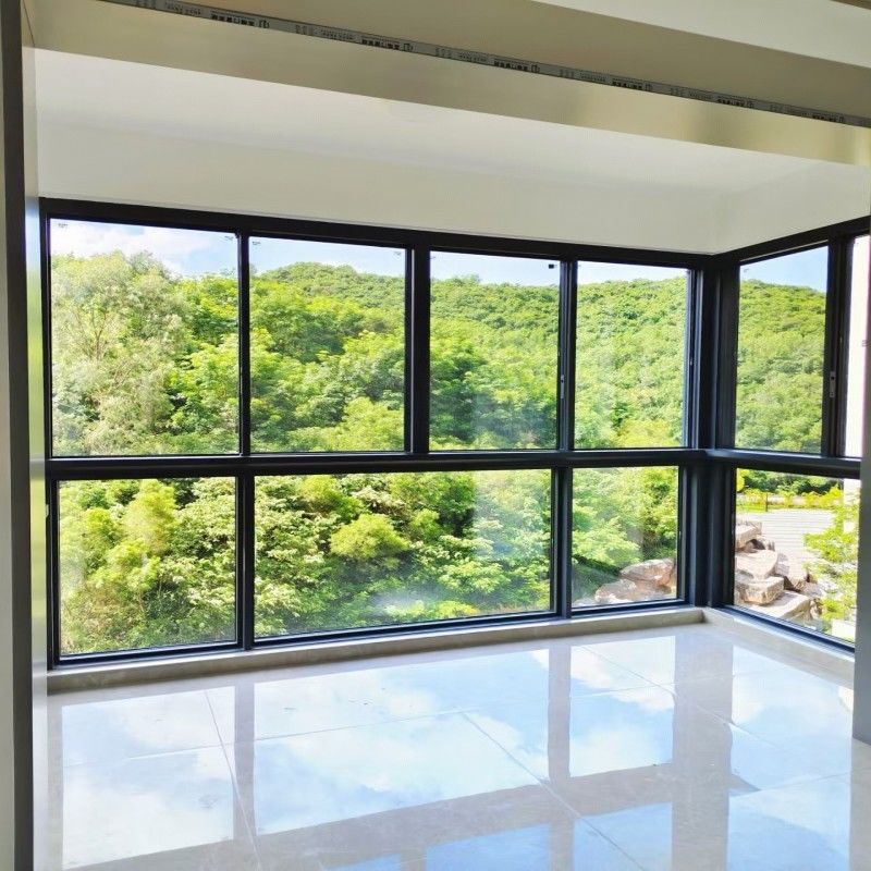 Новый дизайн моды алюминиевое раздвижное окно с двойным остеклением и стеклом с низким коэффициентом излучения для небольших помещений