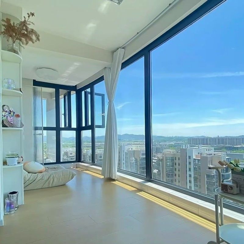 Новейший дизайн алюминиевого окна с высокой герметичностью для жилых помещений