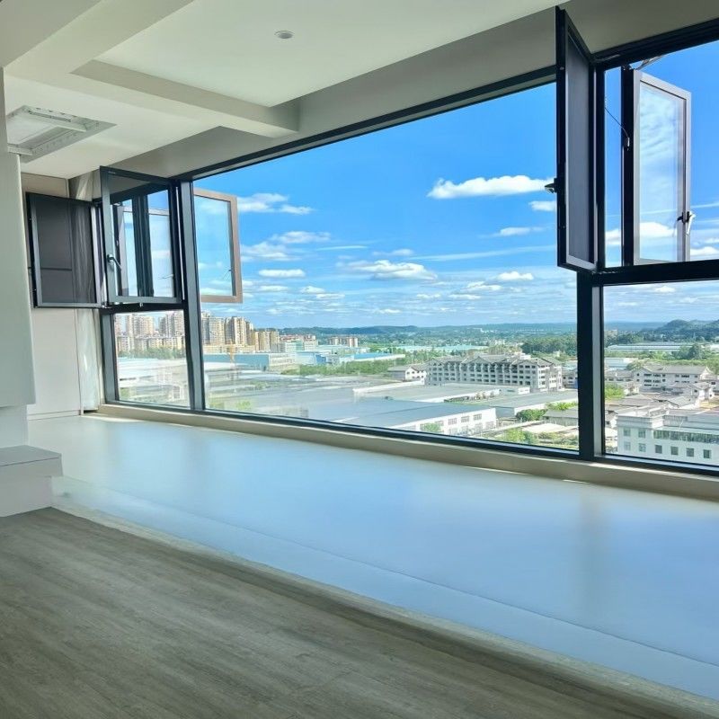 Новейший дизайн алюминиевого окна с высокой герметичностью для жилых помещений