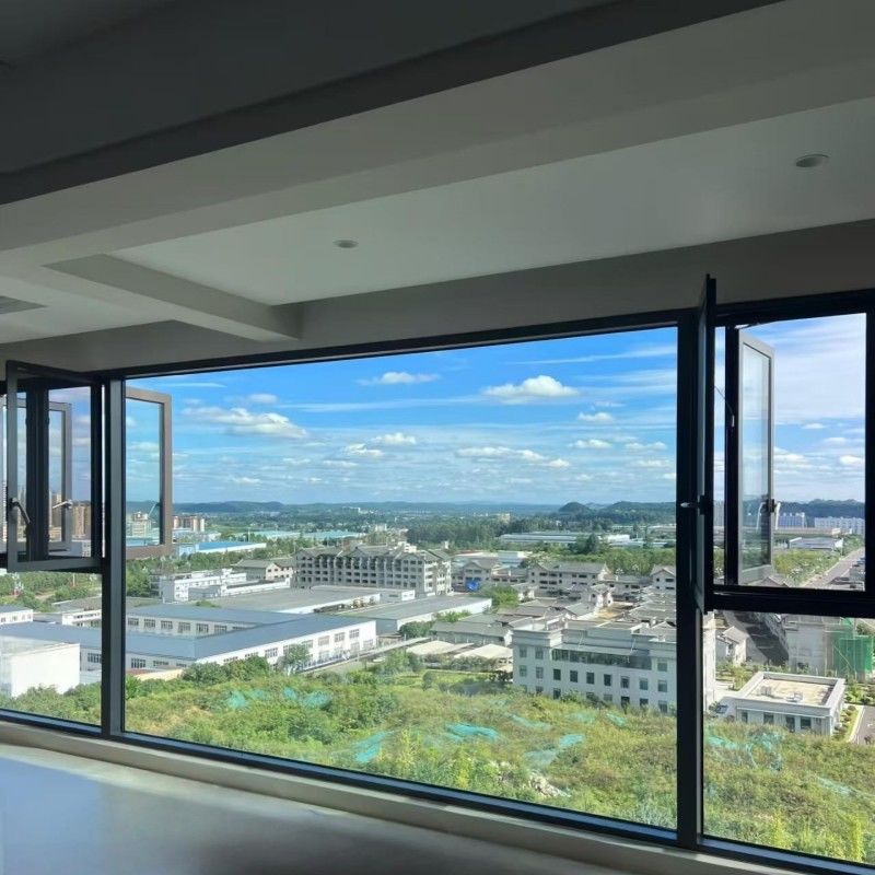 Новейший дизайн алюминиевого окна с высокой герметичностью для жилых помещений