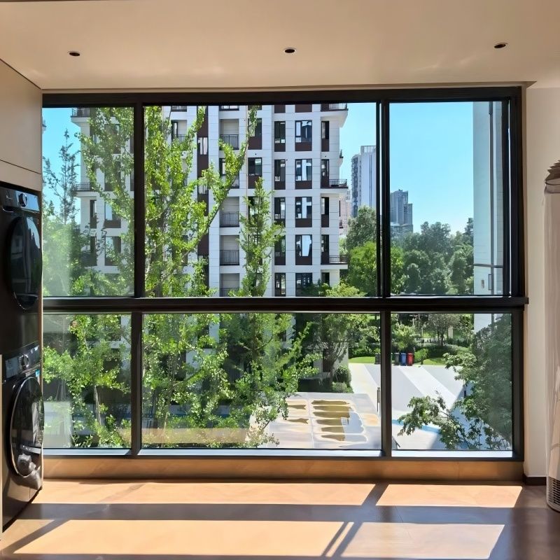 Фабрика прямая поставка Алюминиевое скользящее двуствольное стекло с 35 дБ звукоизоляцией для жилых помещений