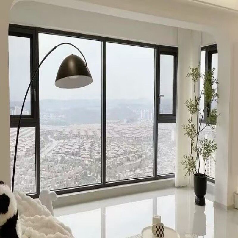 Современное алюминиевое распашное окно с порошковым покрытием и сертификатом NFRC, соответствующее современному дизайну, с несколькими слоями уплотнения