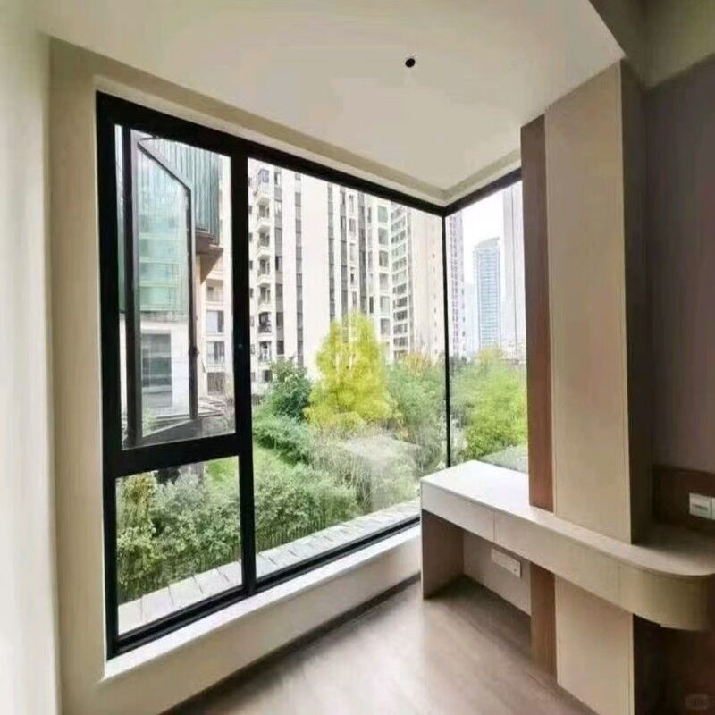 Окно с распашной створкой из коррозионностойкого алюминиевого сплава, водонепроницаемое, с прочной фурнитурой, звукоизоляцией, современный дизайн для использования в ванной комнате и спальне